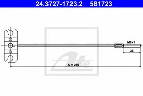 Трос ручного гальма ATE 24.3727-1723.2