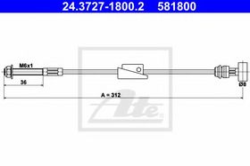 Трос ручного тормоза ATE 24.3727-1800.2