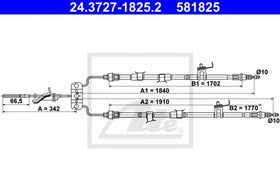 Трос ручного тормоза ATE 24.3727-1825.2