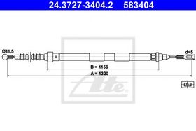 Трос ручного тормоза ATE 24.3727-3404.2