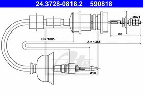 Трос зчеплення ATE 24.3728-0818.2