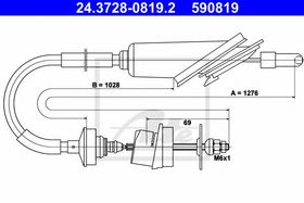 Трос зчеплення ATE 24.3728-0819.2