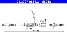 Трос ручного тормоза ATE 24372706812