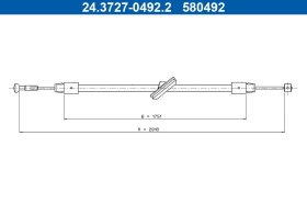 Трос ручного тормоза ATE 24372704922