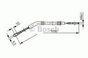 Трос ручного гальма Bosch 1 987 477 036