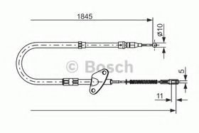 Трос ручного тормоза Bosch 1 987 477 119