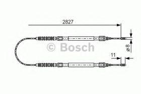 Трос ручного гальма Bosch 1 987 477 263