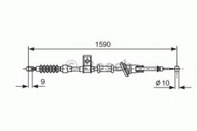 Трос ручного тормоза Bosch 1 987 477 530