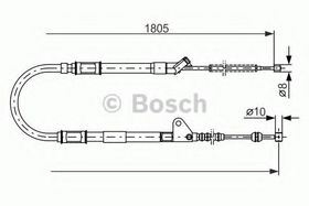 Трос ручного тормоза Bosch 1 987 477 546