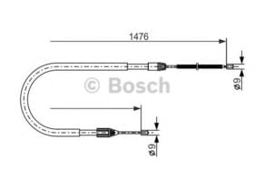 Трос ручного тормоза Bosch 1 987 477 639