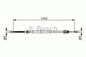 Трос ручного тормоза Bosch 1 987 477 643