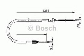 Трос ручного тормоза Bosch 1 987 477 644