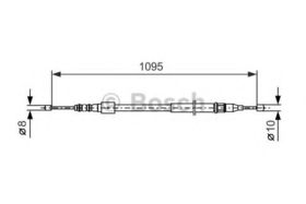 Трос ручного тормоза Bosch 1 987 477 660