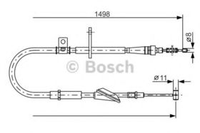 Трос ручного гальма Bosch 1 987 477 772