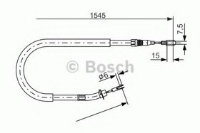 Трос ручного тормоза Bosch 1 987 477 857