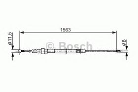 Трос ручного тормоза Bosch 1 987 477 891