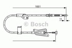 Трос ручного тормоза Bosch 1 987 477 914