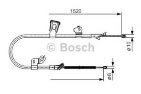 Трос ручного тормоза Bosch 1 987 477 918