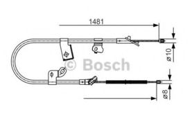 Трос ручного гальма Bosch 1 987 477 919
