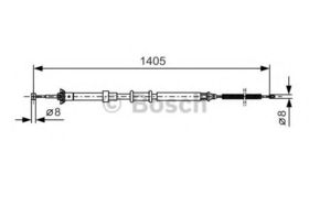 Трос ручного гальма Bosch 1 987 477 927