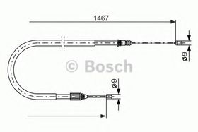 Трос ручного тормоза Bosch 1 987 477 937