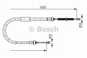 Трос ручного тормоза Bosch 1 987 477 966