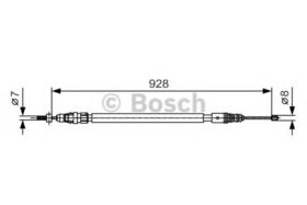 Трос ручного гальма Bosch 1 987 482 000