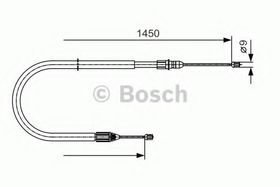 Трос ручного тормоза Bosch 1 987 482 040