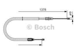 Трос ручного гальма Bosch 1 987 482 041