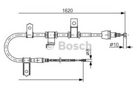 Трос ручного тормоза Bosch 1 987 482 071