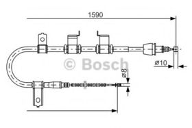Трос ручного тормоза Bosch 1 987 482 072