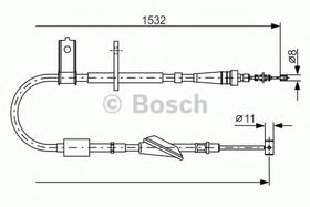 Трос ручного тормоза Bosch 1 987 482 093