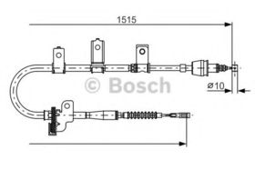Трос ручного тормоза Bosch 1 987 482 097