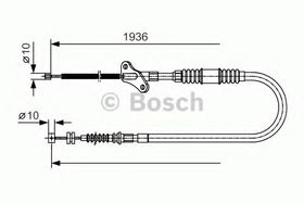 Трос ручного тормоза Bosch 1 987 482 111