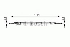 Трос ручного гальма Bosch 1 987 482 116