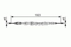 Трос ручного тормоза Bosch 1 987 482 117