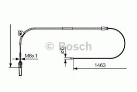 Трос ручного гальма Bosch 1 987 482 130