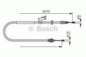 Трос ручного тормоза Bosch 1 987 482 133