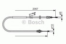 Трос ручного гальма Bosch 1 987 482 134