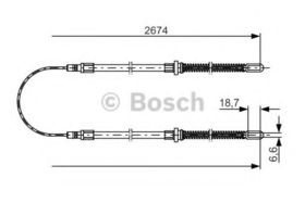 Трос ручного гальма Bosch 1 987 482 148