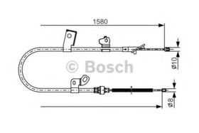 Трос ручного тормоза Bosch 1 987 482 155