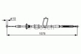 Трос ручного гальма Bosch 1 987 482 173