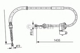 Трос ручного тормоза Bosch 1 987 482 230