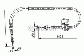 Трос ручного тормоза Bosch 1 987 482 231
