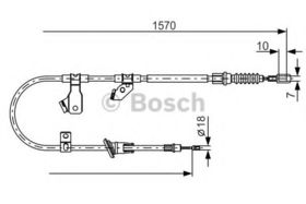 Трос ручного гальма Bosch 1 987 482 272