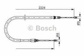 Трос ручного тормоза Bosch 1 987 482 303