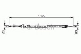 Трос ручного гальма Bosch 1 987 482 309