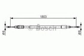 Трос ручного гальма Bosch 1 987 482 317