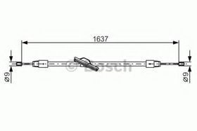 Трос ручного гальма Bosch 1 987 482 330
