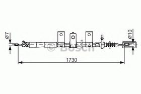 Трос ручного тормоза Bosch 1 987 482 344